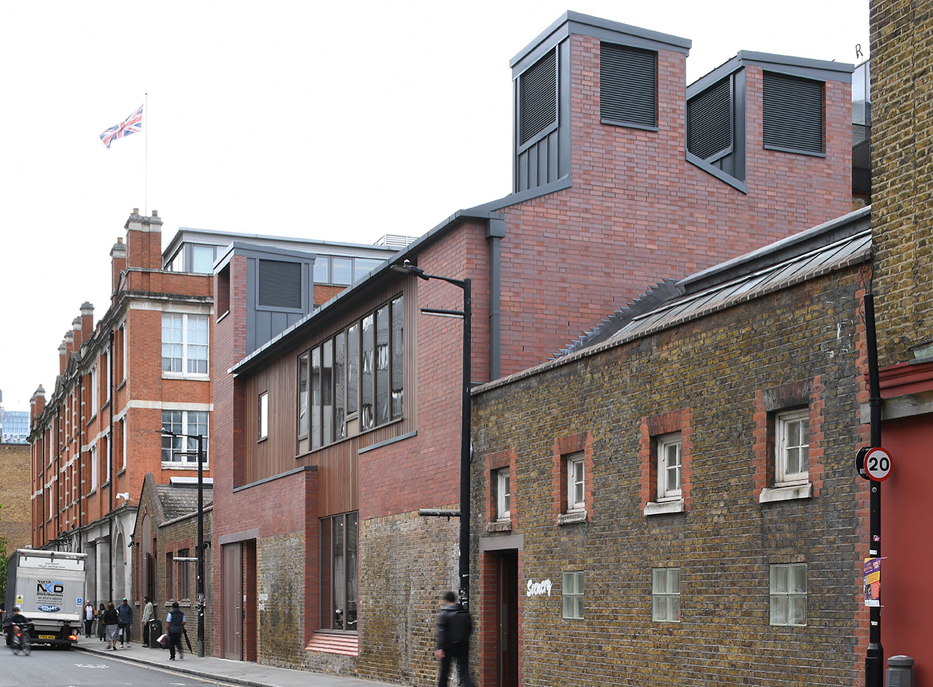 development at Jerwood Space by William Watson Mann with brown antique bricks image by David Gordange